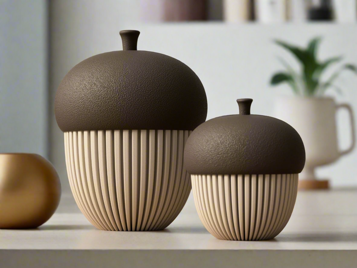 Acorn Shaped Decorative Containers