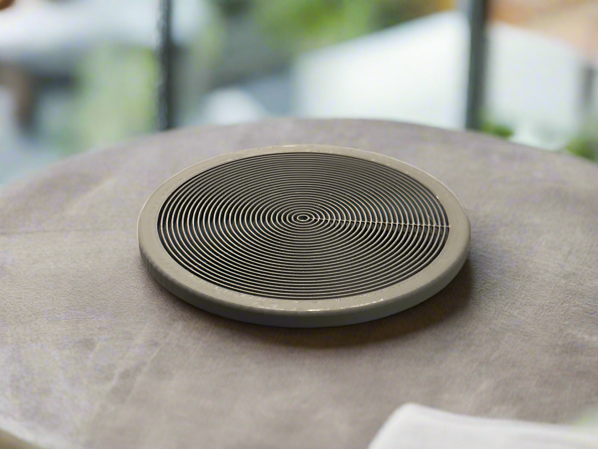 Round Concentric Circular Pattern Coaster