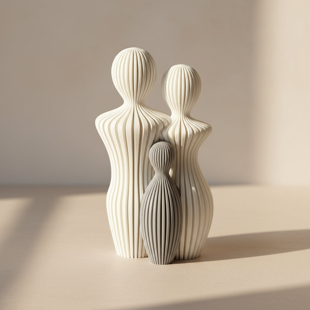 sculpture of a family