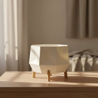 Geometric white planter