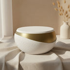 White and gold decorative bowl