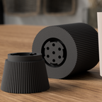 Ribbed Planter with Drip Container