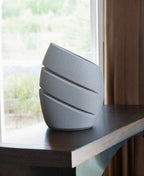 Fuzzy Finish Striped Vase